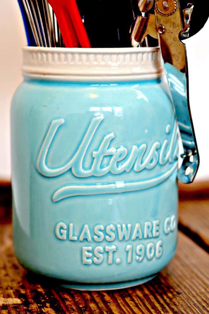 World Market Mason Jar Utensils Holder 