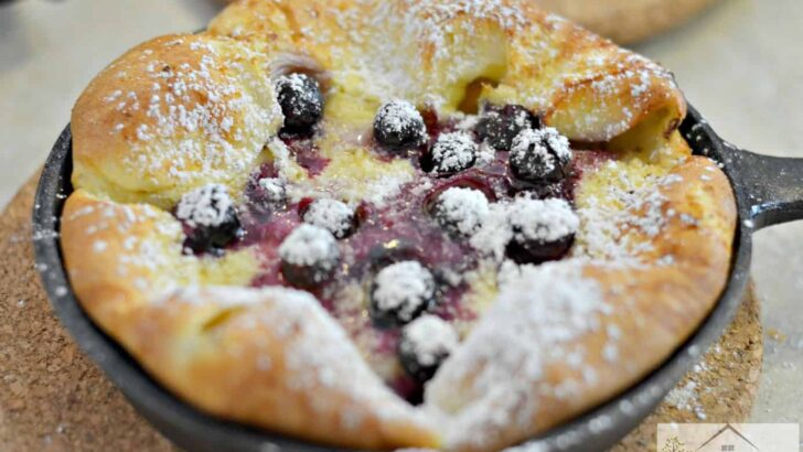 Blueberry Dutch Baby Pancakes