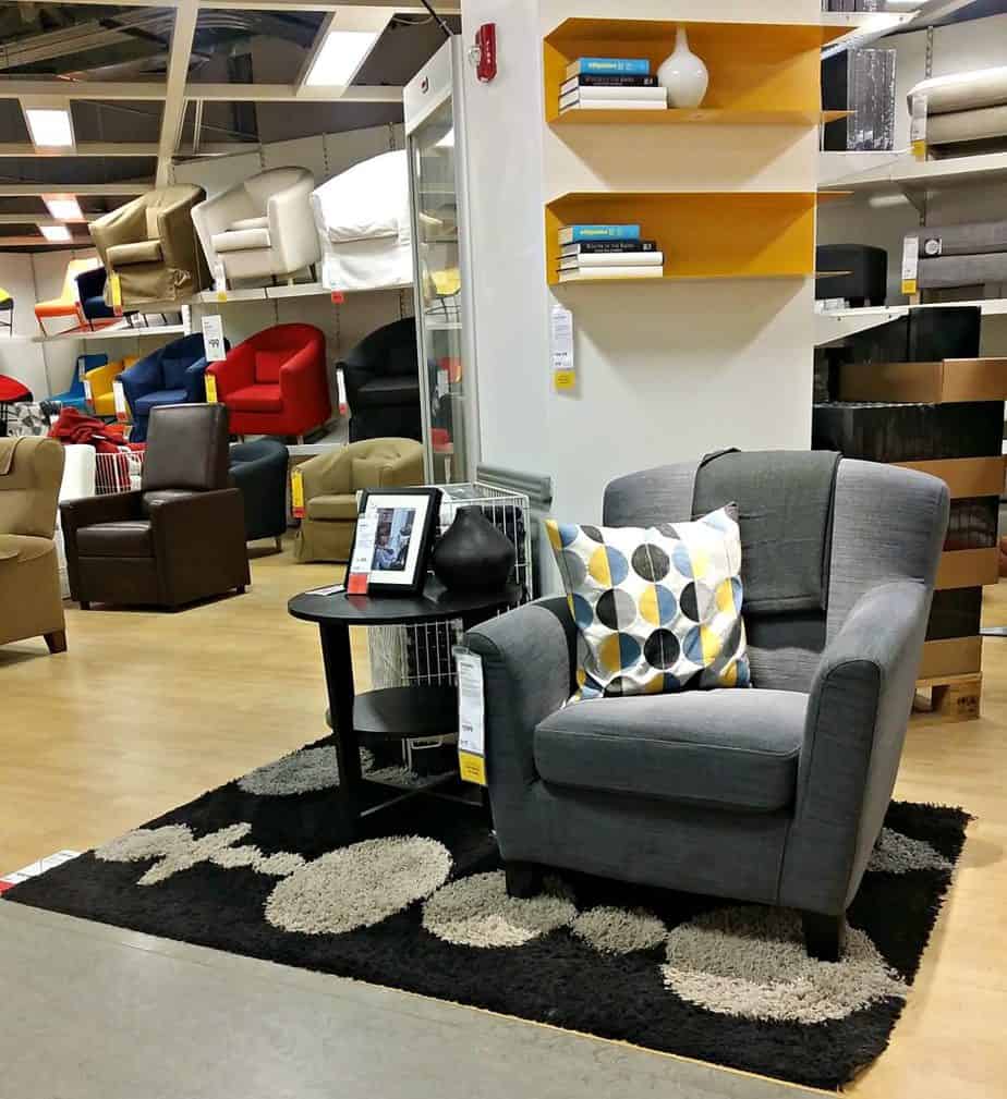 IKEA Grey/Yellow Living Room Combo
