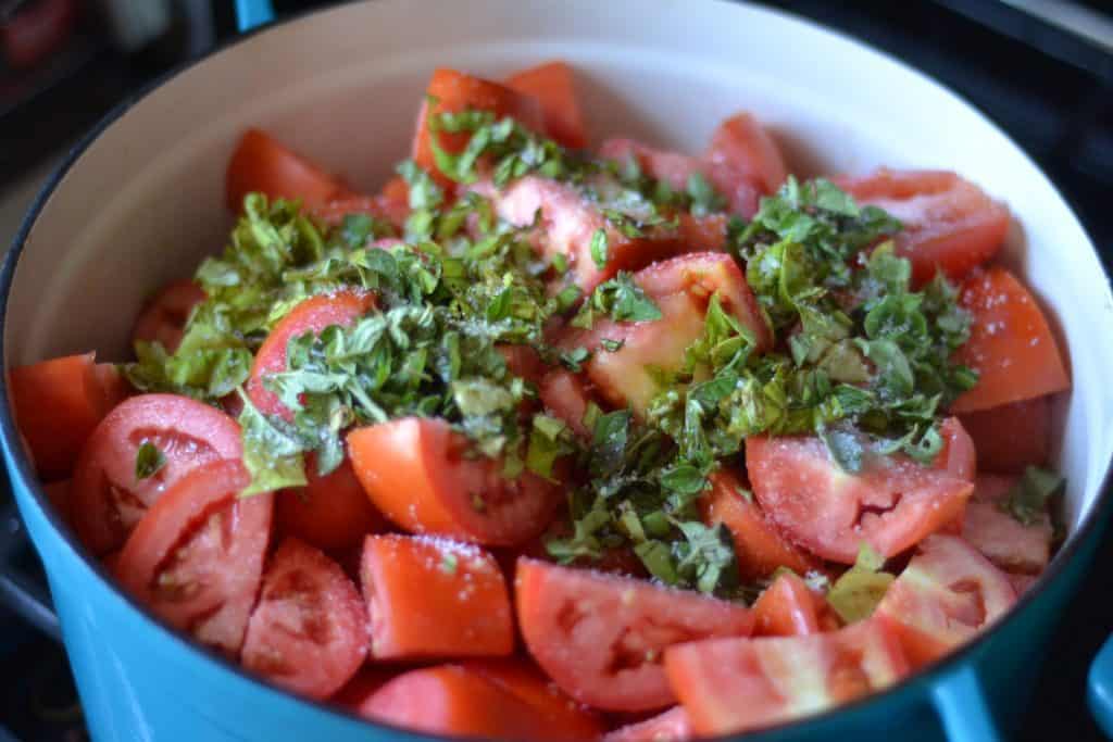 Romas, Basil, Oregano, Onion and Garlic #CanItForward