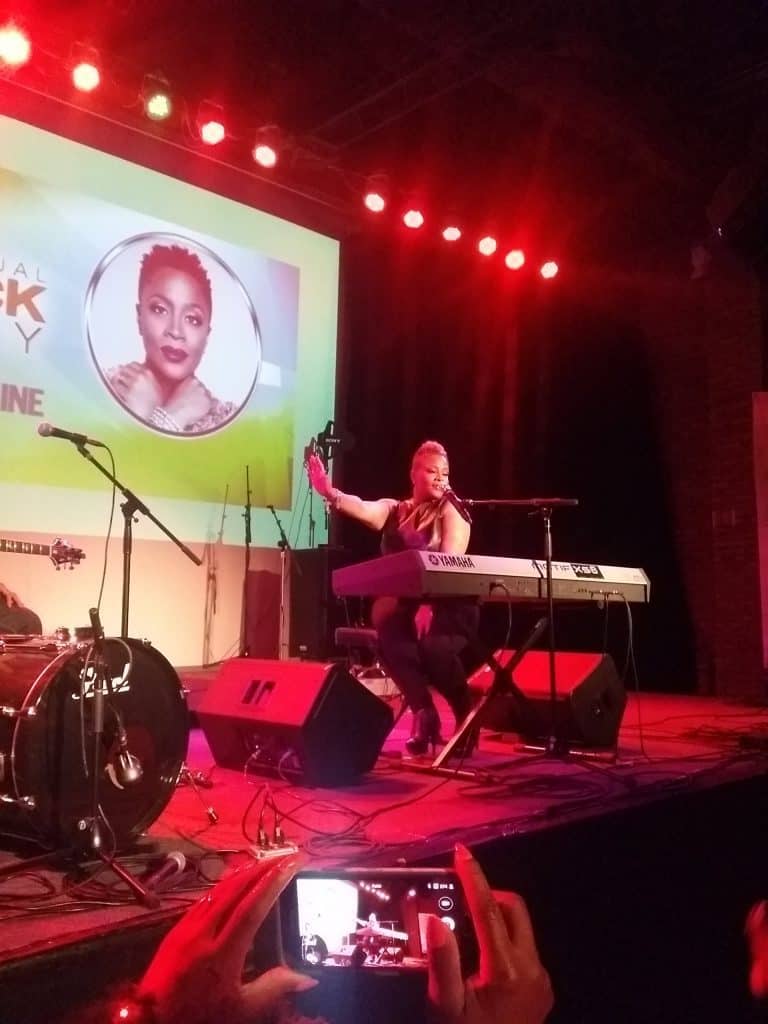 Avery Sunshine performing at BMOA Block Party 