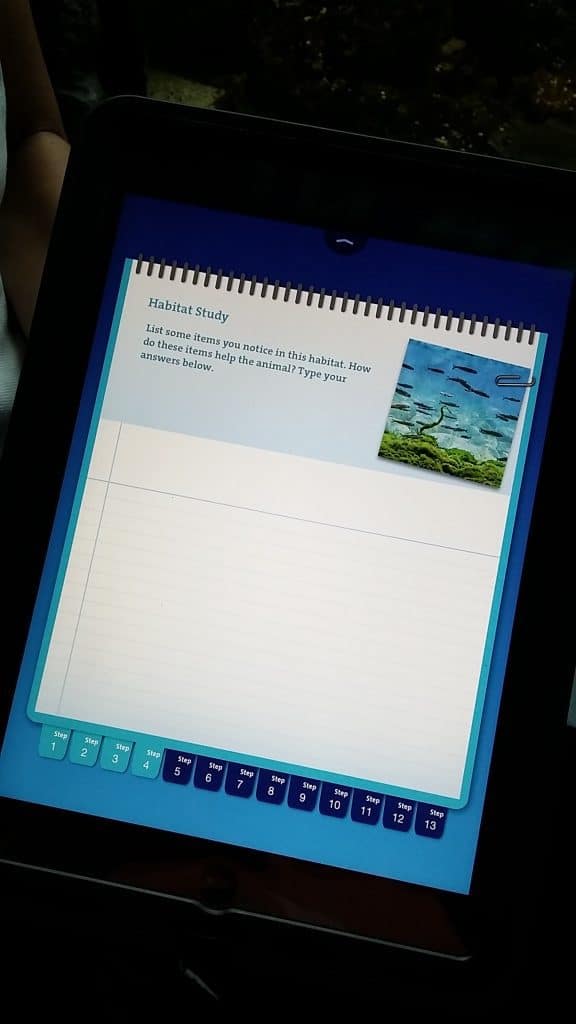 Shedd Aquarium Science Tech Treks example screen