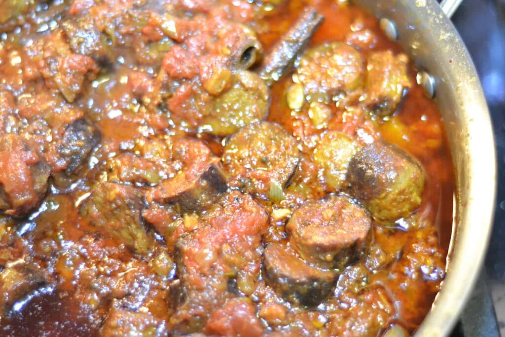 Curried Italian Sausages using Johnsonville Naturals