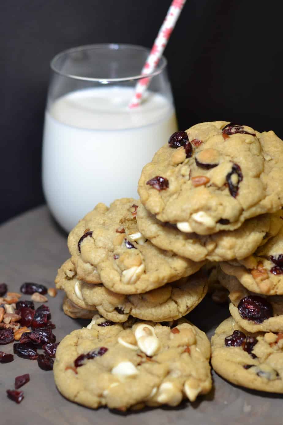 Nutty White Chocolate Cranberry Cookies 