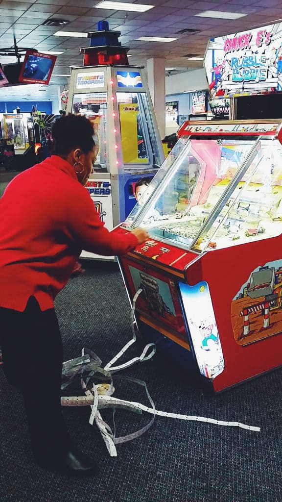 Chuck E Cheese is fun for adults too! 
