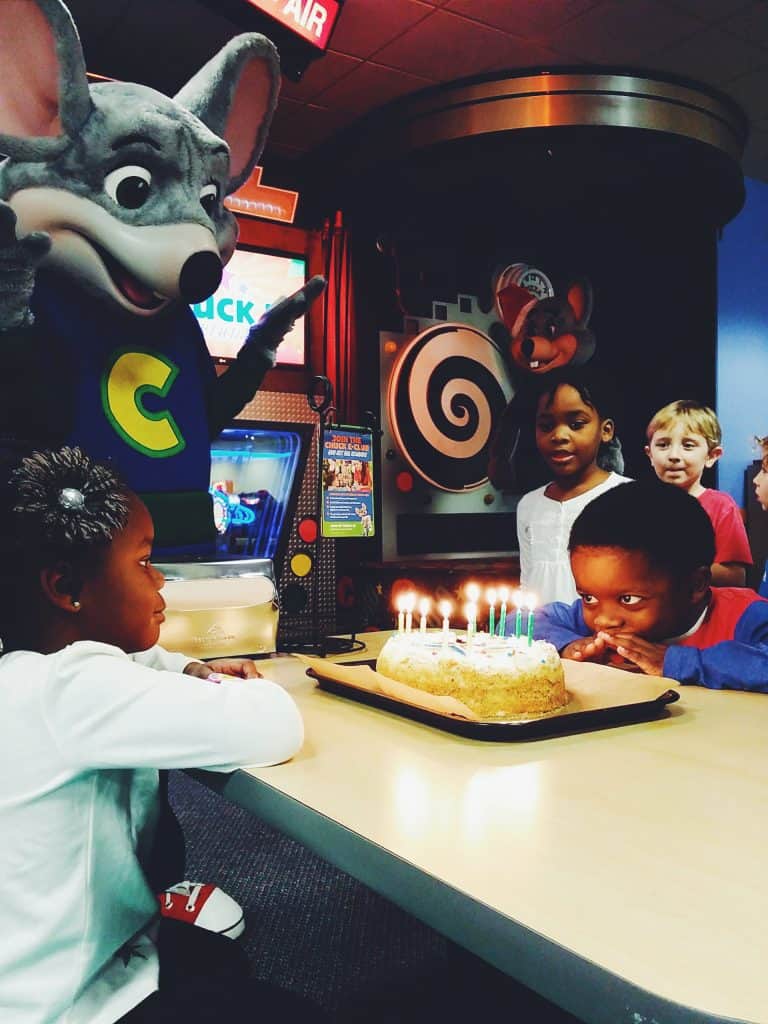 Chuck E Cheese birthday parties are magical! 