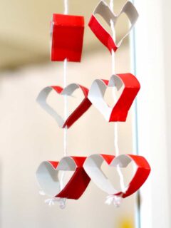 Toilet Tissue Roll Heart Garland