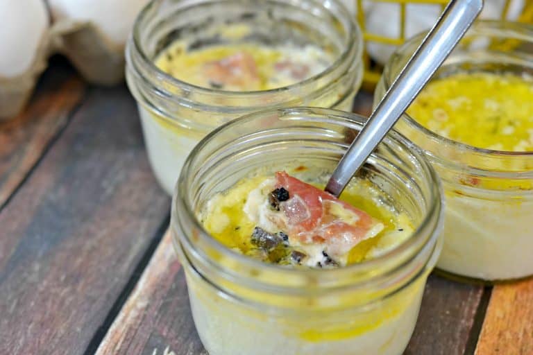 Truffle Baked Eggs with Prosciutto