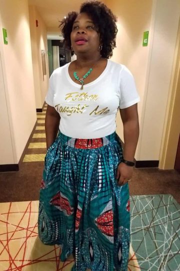 Ankara skirt and t-shirt