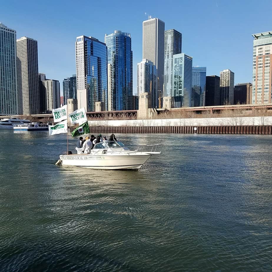 Dyeing the Chicago River Green