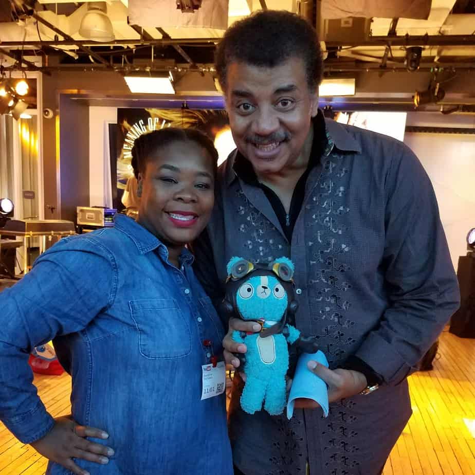 Natasha Nicholes and Neil deGrasse Tyson at Kelly Clarkson's Meaning of Life Event