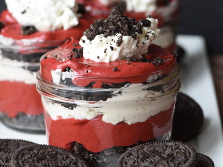 Red Velvet Cheesecake Trifles