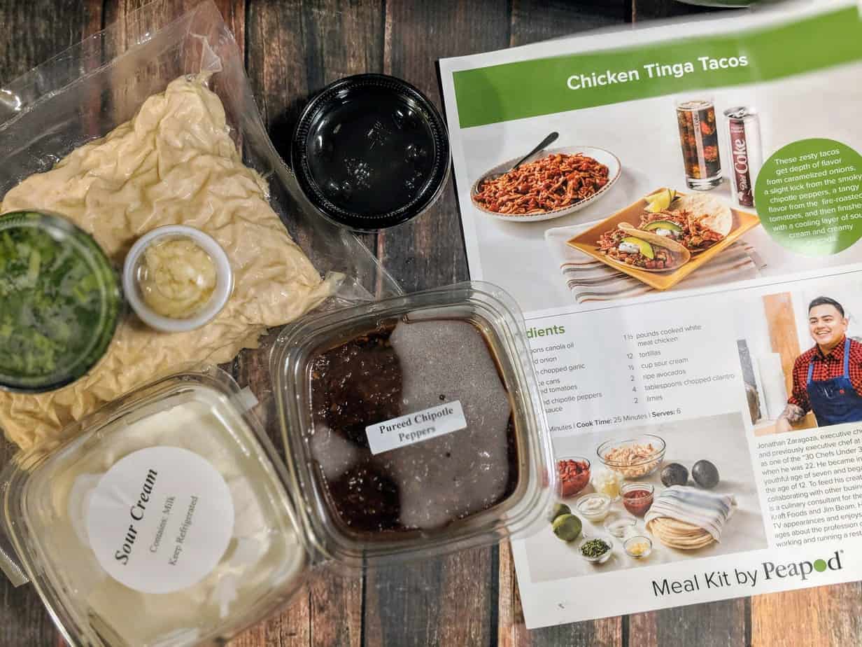 Chicken Tinga Tacos - Peapod Meal Kits