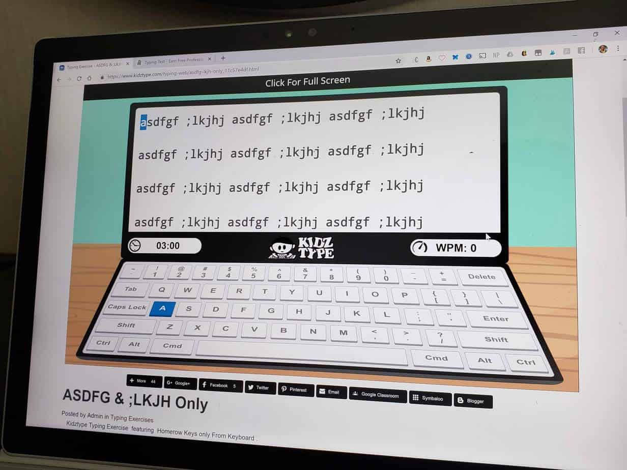 Teach your children to type online with Kidz Type online typing program.