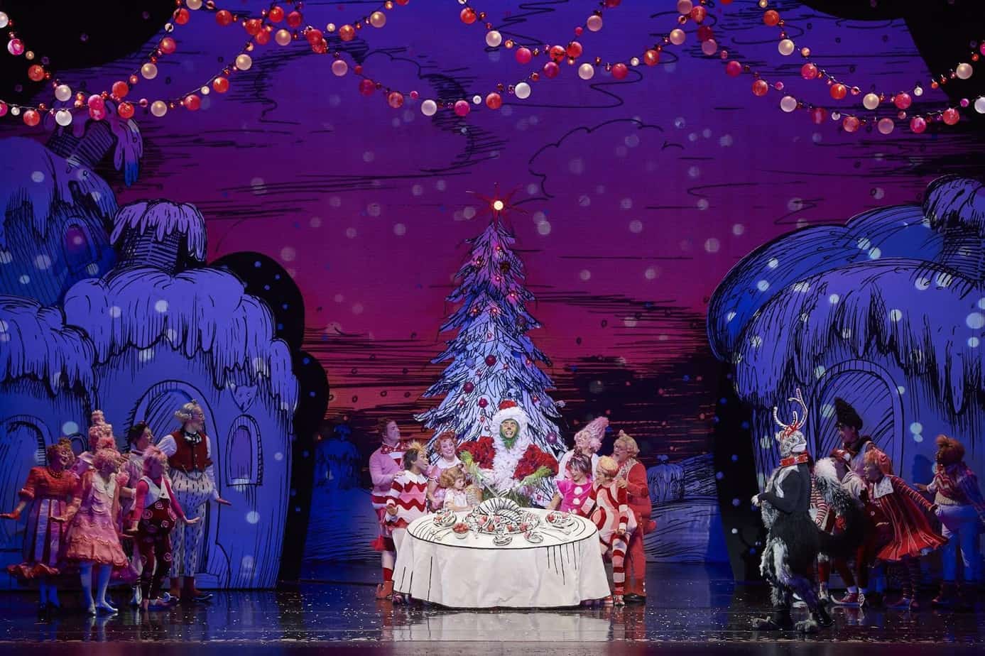  Gavin Lee as The Grinch and the 2018 Touring Company of DR SEUSS’ HOW THE GRINCH STOLE CHRISTMAS! THE MUSICAL. Photo by Jordan Bush