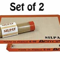 Silpat AE420295-07 Premium Non-Stick Silicone Baking Mat, Half Sheet Size, 11-5/8-Inch x 16-1/2-Inch (2 pack)