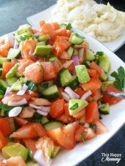 Homestead Blog Hop Feature - avocado-mediterranean-salad