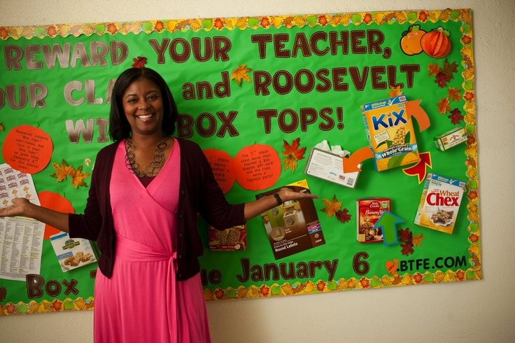 Box Tops for Education Bulletin Board