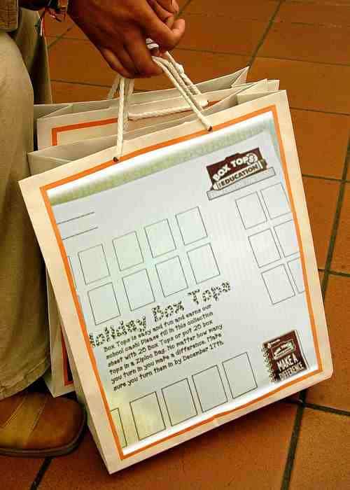 Box Tops For Education Collection Bag