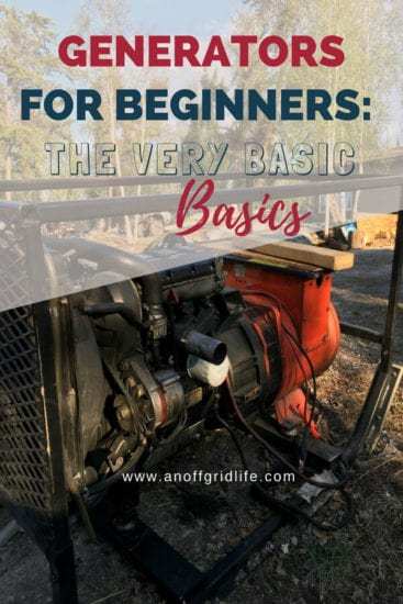 Homestead Blog Hop Feature - Generators for Beginners