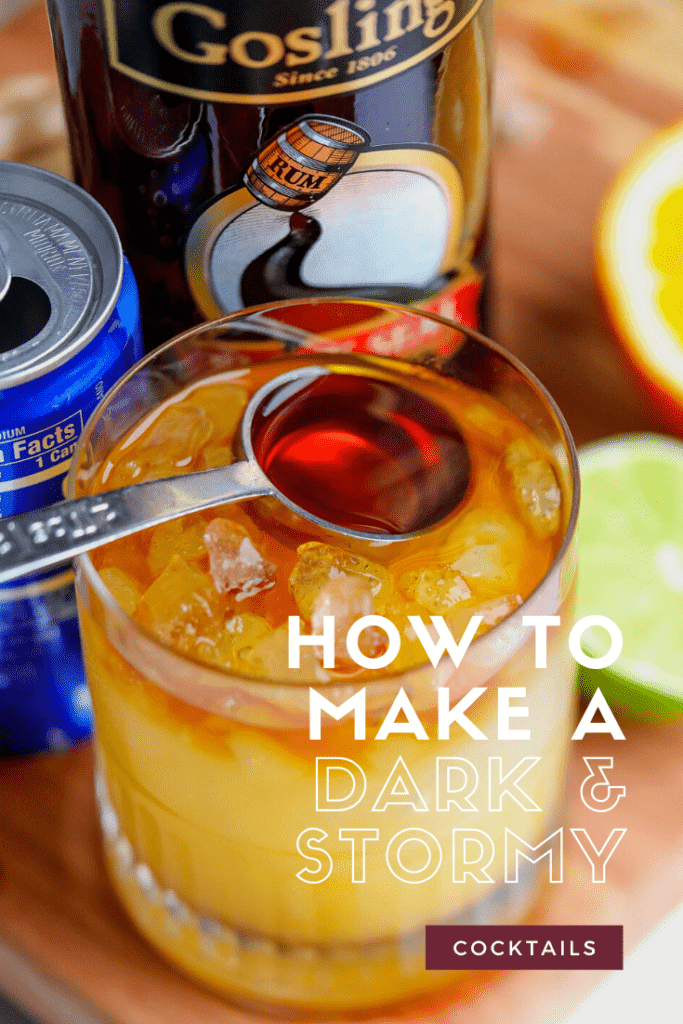 Dark and Stormy cocktail