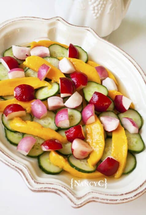 Homestead Blog Hop Feature - Mango Radish Cucumber Salad