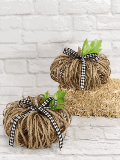 Homestead Blog Hop Feature - 5 Minute Twine Pumpkins