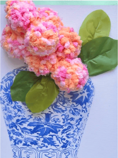 Homestead Blog Hop Feature - DIY Pom Pom Wall Art Idea