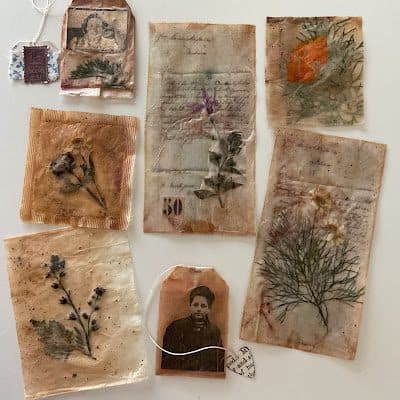 Homestead Blog Hop Feature - Tea Bag art for Jun Journals