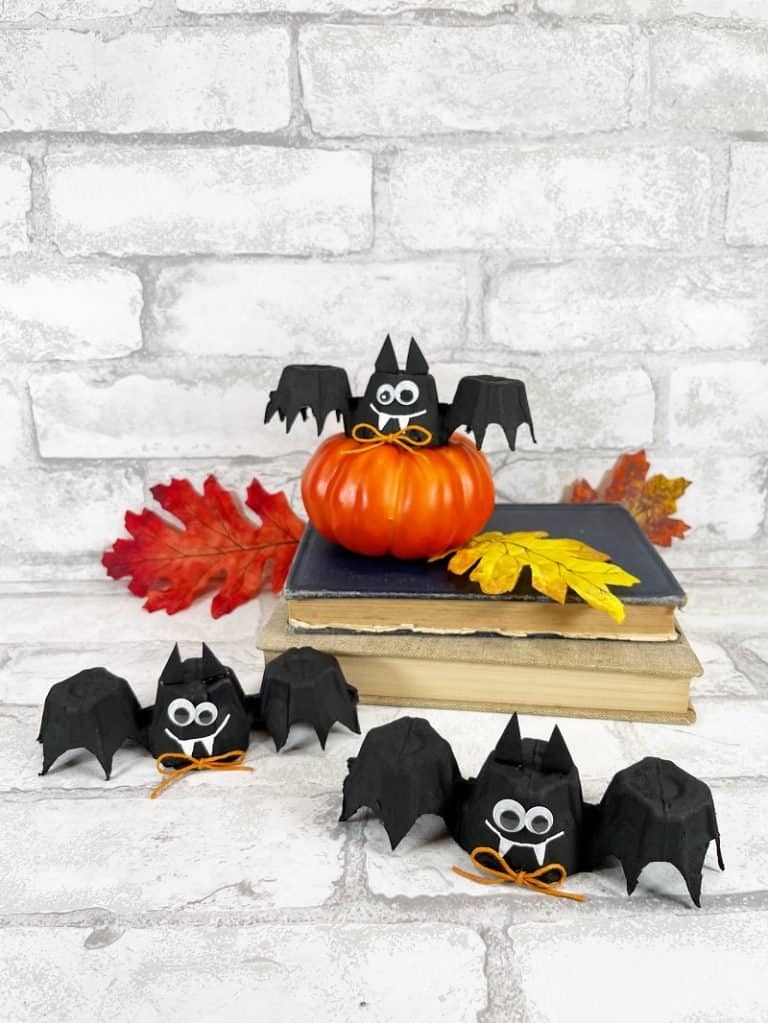 Homestead Blog Hop Feature - Recycled Egg Carton Bats