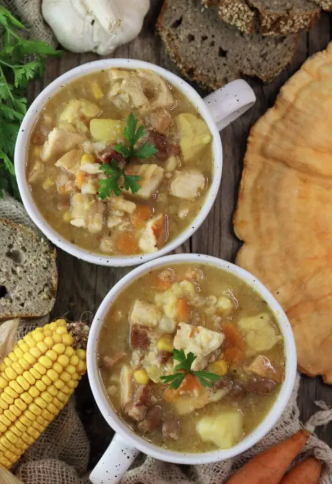 Homestead Blog Hop Feature - Chicken of the Woods Minestra Soup Recipe