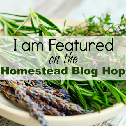 Homestead Blog Hop Featured Badge - Join us each Wednesday for crafts, DIYs, homesteading tips and recipes.